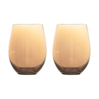 Glamour Stemless Glass Set of 2 - Gold